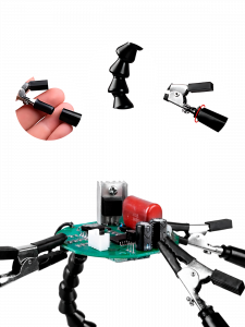 Третья рука для пайки с лупой и подсветкой 2 руки Помощник PM-INP40